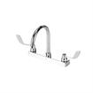 Picture of TOP-LINE® 8" OC Deck Mount Faucet Ceramic Valves 4" Wrist Blade Handles with 6" Swivel Gooseneck Spout
