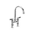 Picture of TOP-LINE® 4" OC Elevated Bridge Deck Mount Faucet Ceramic Valves with 6" Swivel Gooseneck Spout, Retail Packaging