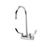 Picture of TOP-LINE® 4" OC Wall Mount Faucet Ceramic Valves with 8-1/2" Swivel Gooseneck Spout and 4" Wrist Blade Handles, Retail Packaging
