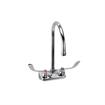 Picture of TOP-LINE® 4" OC Wall Mount Faucet Ceramic Valves with 8-1/2" Swivel Gooseneck Spout and 4" Wrist Blade Handles, Retail Packaging