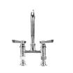 Picture of TOP-LINE® 4" OC Elevated Bridge Deck Mount Faucet Ceramic Valves with 3-1/2" Swivel Gooseneck Spout, Retail Packaging