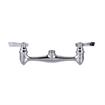 Picture of TOP-LINE® Faucet Body, Wall Mount, 8" (203mm) O.C., Full Turn Compression Valves, Lever Handles, Check Valves, Retail Packaging