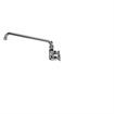 Picture of Encore® 8" OC. Brass Chrome Plated Wall Mount Faucet Ceramic Valves with 14" Swivel Spout Retail Packaging