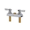 Picture of TOP-LINE® Faucet Body, Deck Mount, 4" (102mm) O.C. Inlets, 1/4-Turn Ceramic Valves, Built-In Check Valve, Retail Packaging
