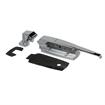 Picture of -1/8" to 3/8" Offset Polished Chrome Heavy Duty Walk-In Cooler Door Safety Latch with Cylinder Lock, Strike and Gaskets