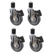 Picture of Caster Kit, Medium Duty 1-5/8" Expanding Stem Caster, 5" Dia. Gray Polyurethane Wheel With Total-Lock Brake, 4-Pack