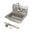 Picture of Encore® Stainless Steel Wall Mounted Hand Sink with Side Splash, 14" X 10" X 5", TOP-LINE Wall Mount Faucet and Mounting Bracket