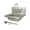 Picture of Encore® Stainless Steel Wall Mounted Hand Sink with Side Splash, 14" X 10" X 5", TOP-LINE Wall Mount Faucet and Mounting Bracket