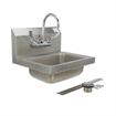 Picture of Encore® Stainless Steel Wall Mounted Hand Sink with Side Splash, 14" X 10" X 5", TOP-LINE Wall Mount Faucet and Mounting Bracket