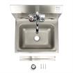Picture of Encore® Stainless Steel Wall Mounted Hand Sink with Side Splash, 14" X 10" X 5", TOP-LINE Wall Mount Faucet and Mounting Bracket