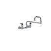 Picture of Encore® 8" OC. Brass Chrome Plated Wall Mount Faucet with 18" Double Jointed Swivel Spout