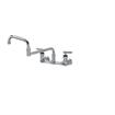 Picture of Encore® 8" OC. Brass Chrome Plated Wall Mount Faucet with 18" Double Jointed Swivel Spout