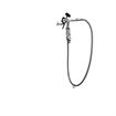 Picture of Encore® 4" OC. Brass Chrome Plated Elevated Deck Mount Utility Spray Assembly Angled Spray Head and 72" Hose, Ceramic Valves, Retail Packaging
